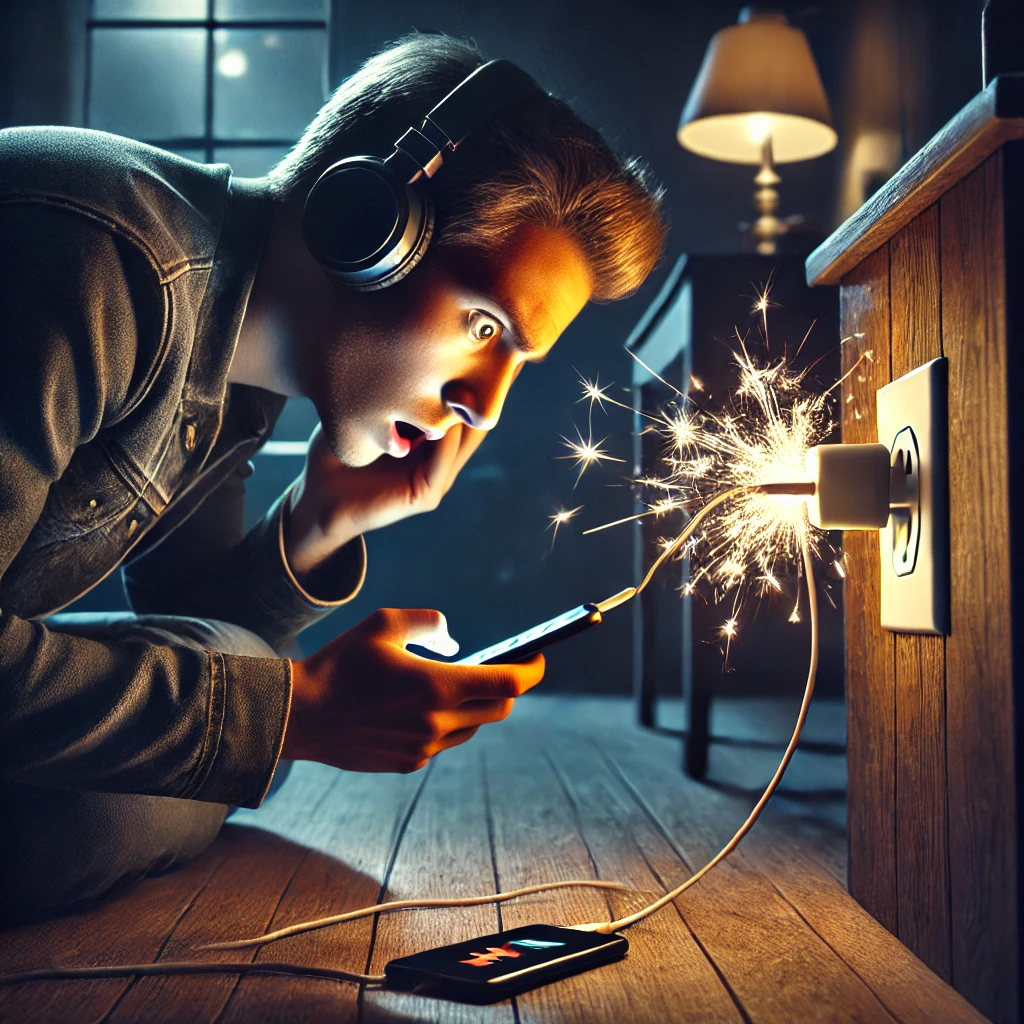 do not wear headphones while charging